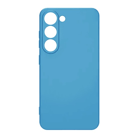 Silicone Case with Camera Shield for Samsung Galaxy S23 Plus Light Blue